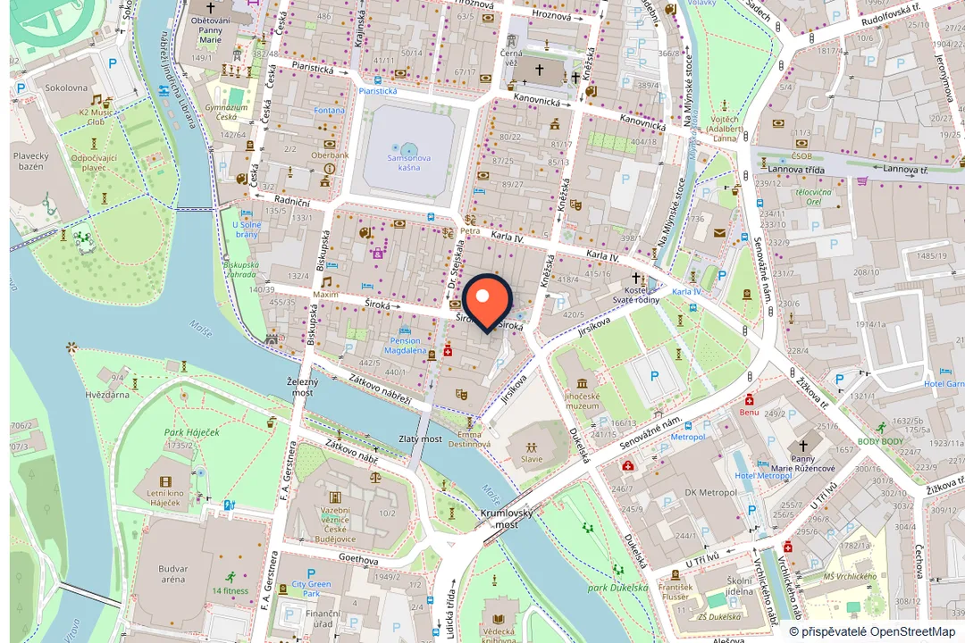 Mapa — kancelář Karla IV. 92/1, České Budějovice